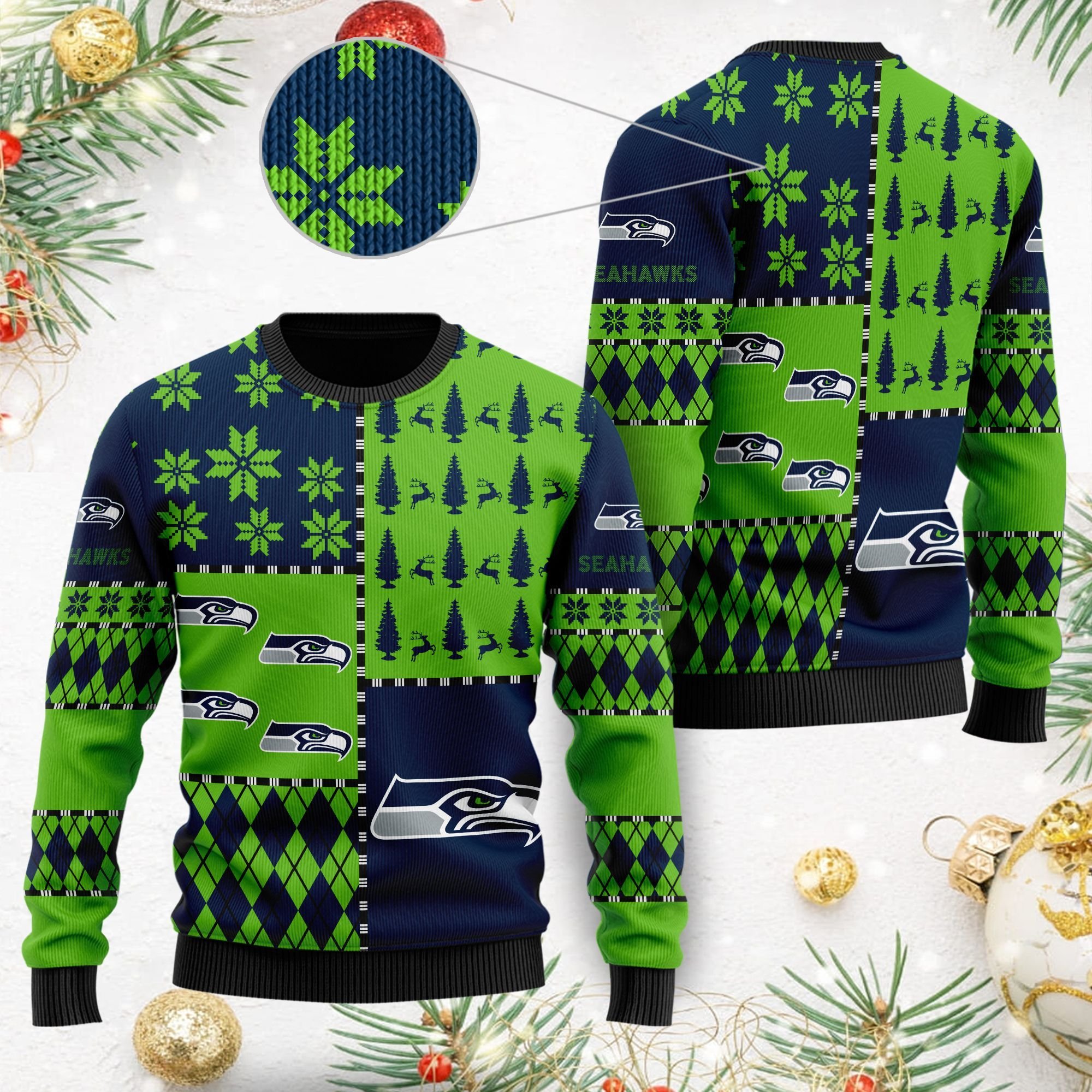Seattle Seahawks Ugly Christmas Sweaters Best Christmas Gift For Seahawks Fans Seattle Seahawks Ugly Christmas Sweaters Best Christmas Gift For Seahawks Fans
