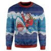 Shark And Santa Ugly Christmas Sweater