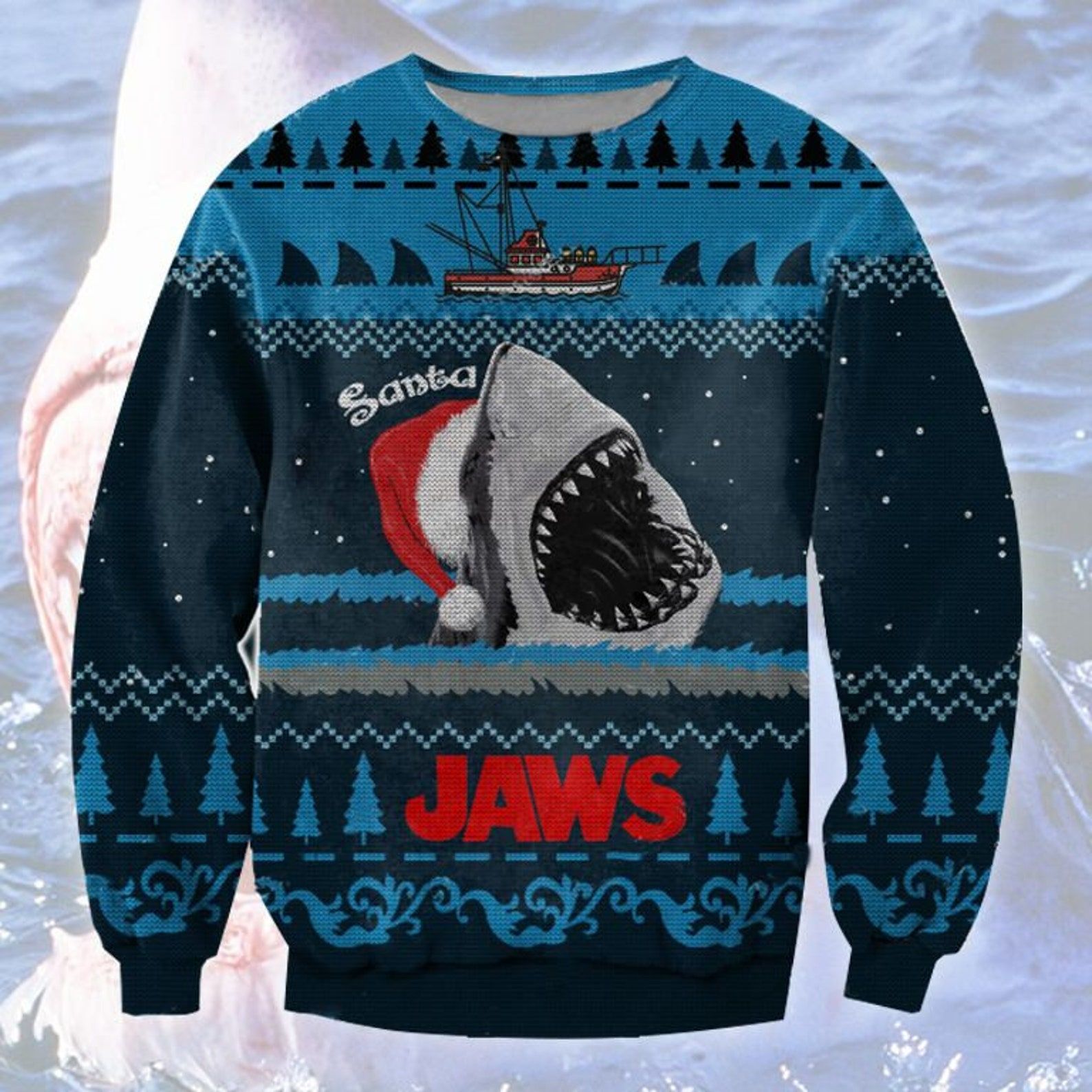 Shark Santa Ugly Christmas Sweater Shark Santa Ugly Christmas Sweater