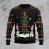 Siberian Husky Joy Love Peace Believe Ugly Christmas Sweater