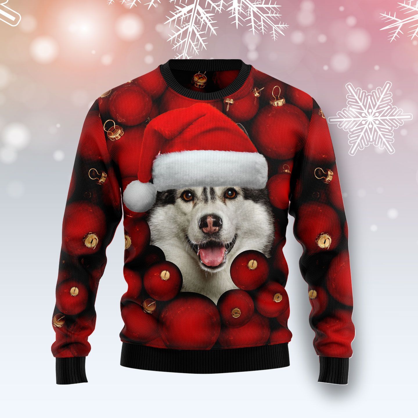 Siberian Husky Ornament For Unisex Ugly Christmas Sweater Siberian Husky Ornament For Unisex Ugly Christmas Sweater