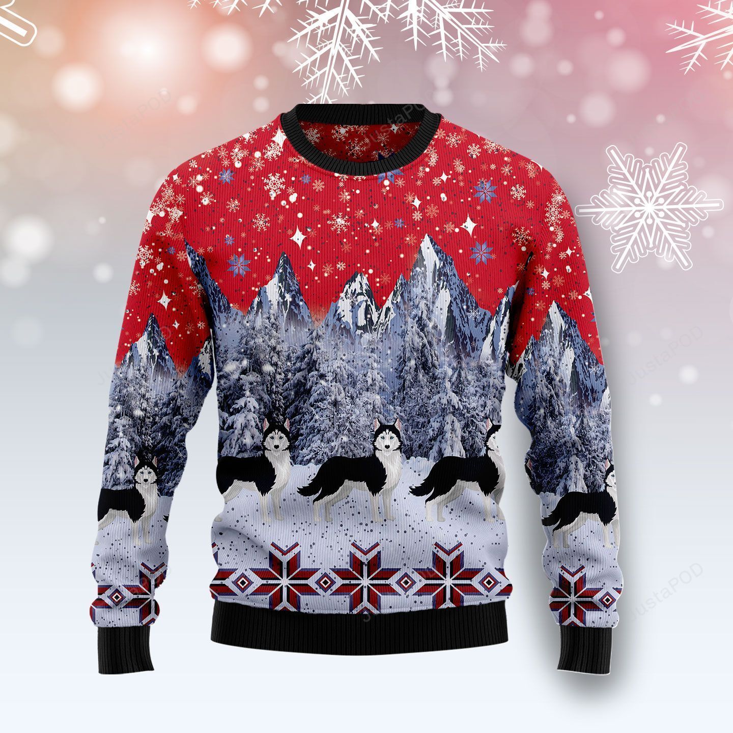 Siberian Husky Snow Ugly Christmas Sweater Siberian Husky Snow Ugly Christmas Sweater