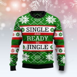 Single And Ready To Jingle Ugly Christmas Sweater