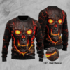 Skull Lava Light Ugly Christmas Sweater