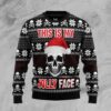 Skull This Is My Jolly Face For Unisex Ugly Christmas Sweater