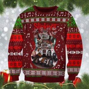 Slipknot Signatures Guitar Ugly Christmas Sweater