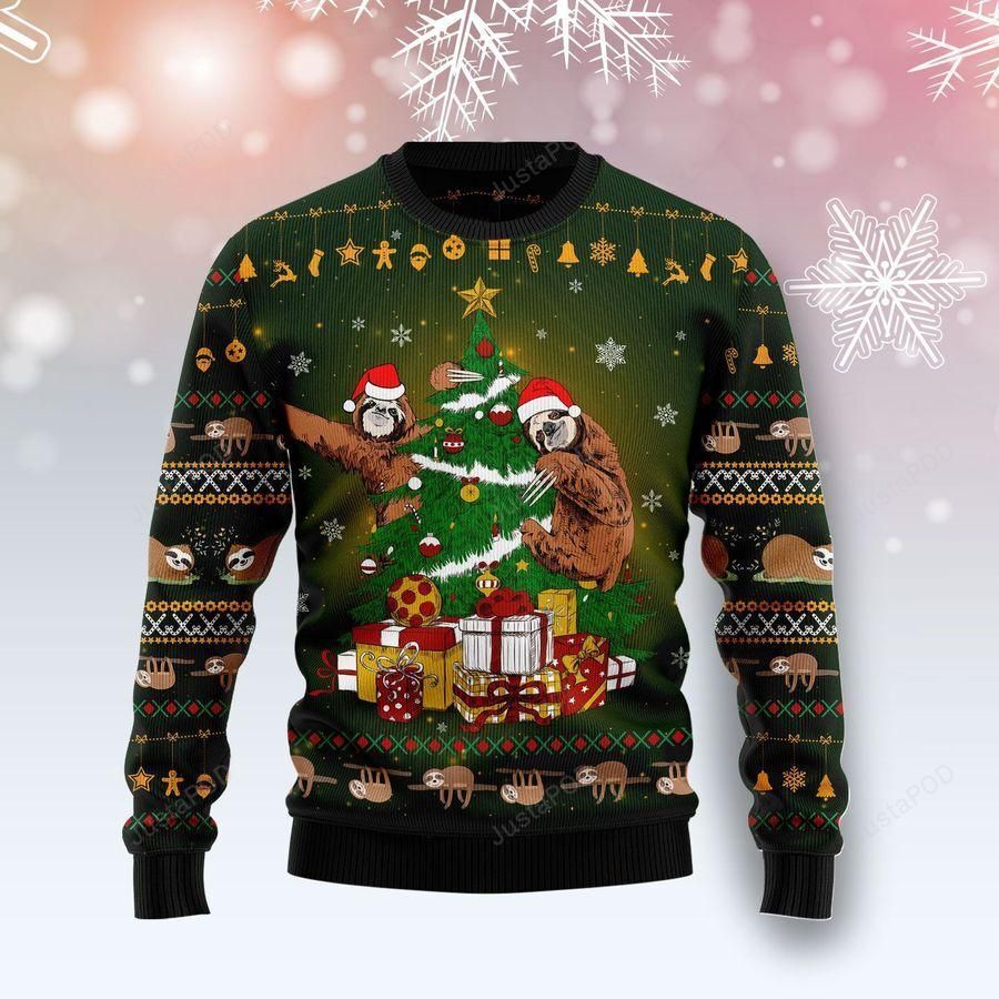 Sloth Christmas Tree Ugly Christmas Sweater Sloth Christmas Tree Ugly Christmas Sweater
