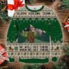 Sloth Hiking Team Green Ugly Christmas Sweater