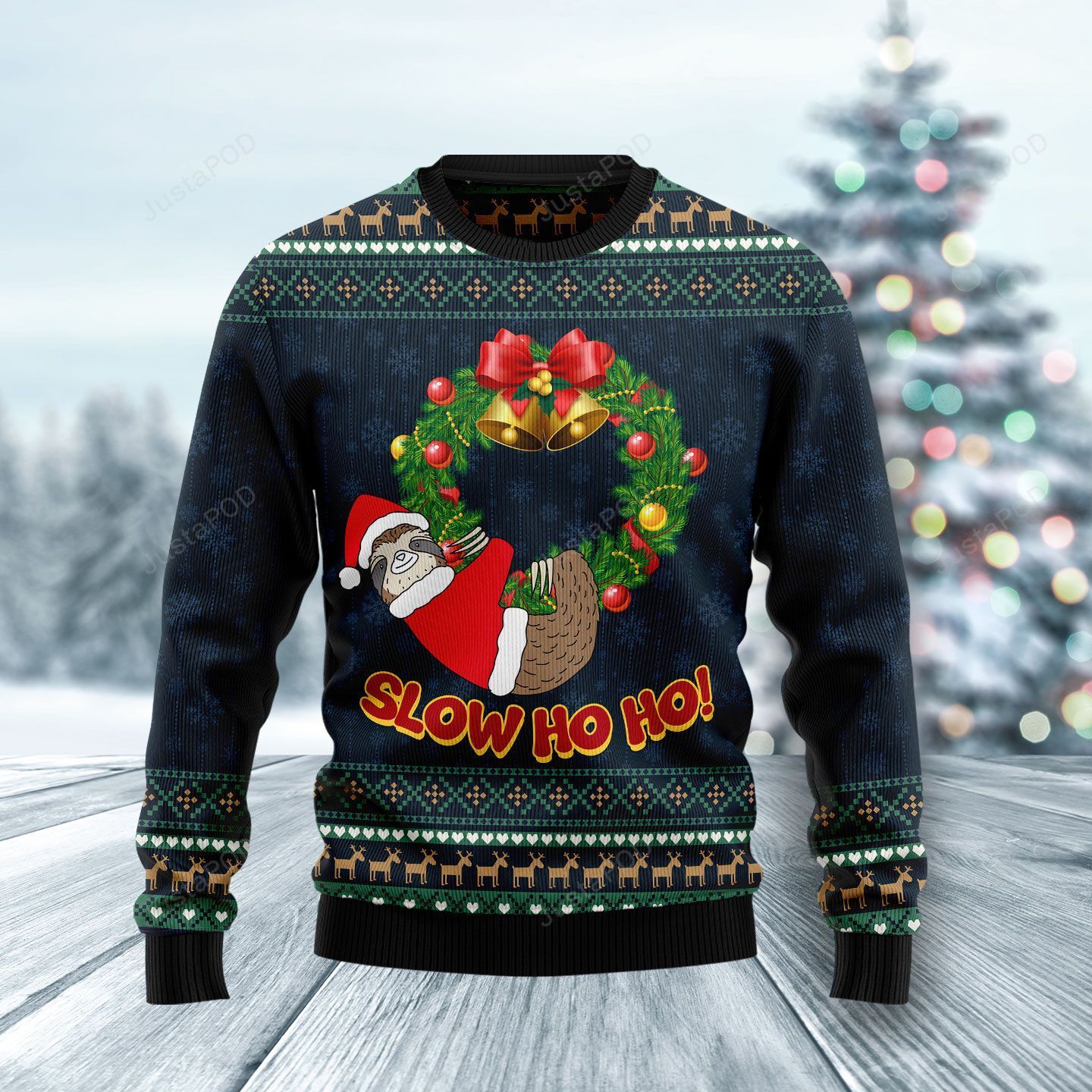 Sloth Slow Ho Ho Ugly Christmas Sweater Sloth Slow Ho Ho Ugly Christmas Sweater