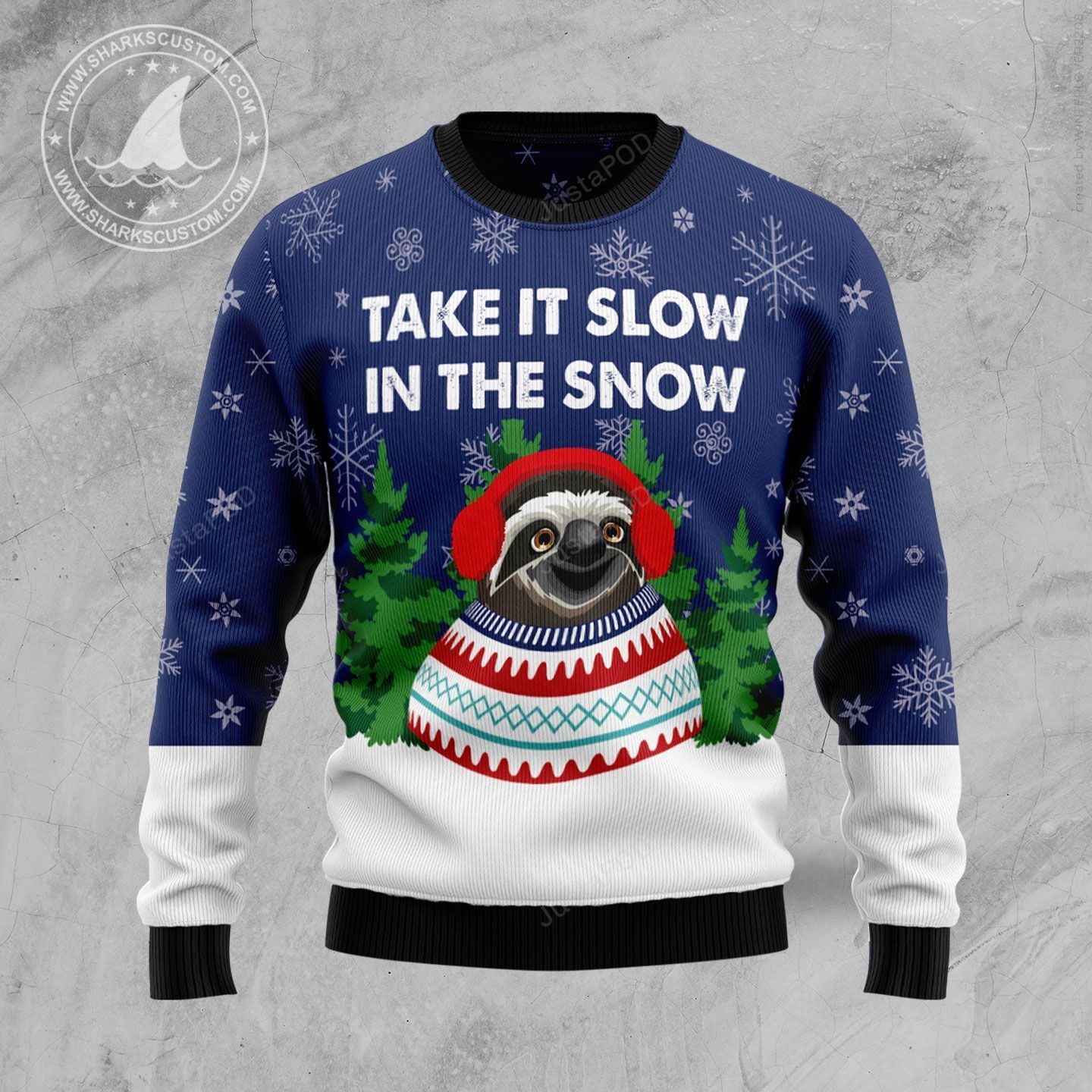 Sloth Take It Slow Ugly Christmas Sweater Sloth Take It Slow Ugly Christmas Sweater