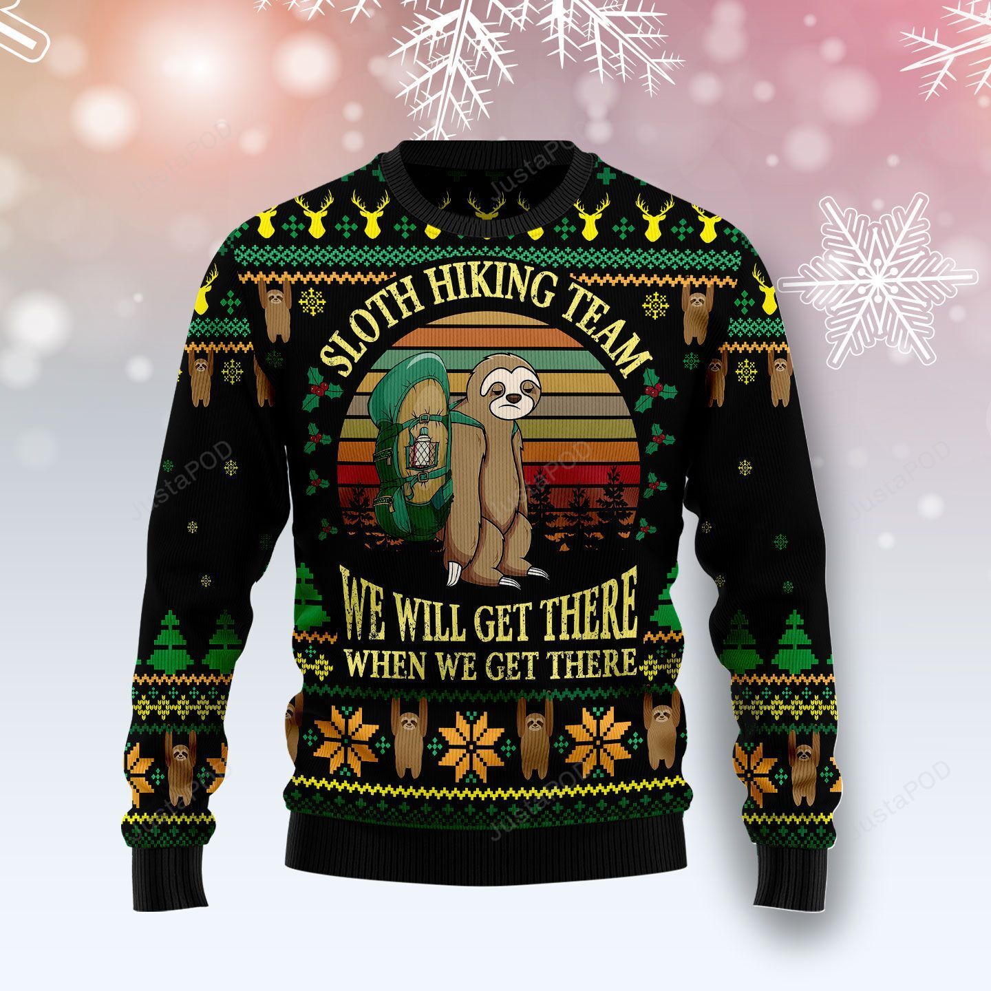 Sloth Team Holiday Ugly Christmas Sweater Sloth Team Holiday Ugly Christmas Sweater