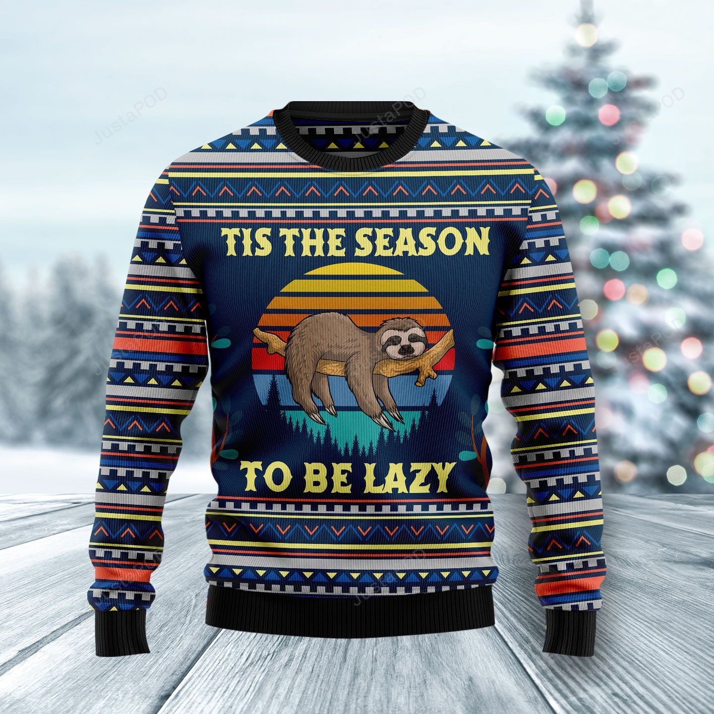 Sloth Tis The Season Ugly Christmas Sweater Sloth Tis The Season Ugly Christmas Sweater