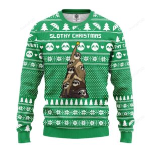 Sloth Tree Ugly Christmas Sweater