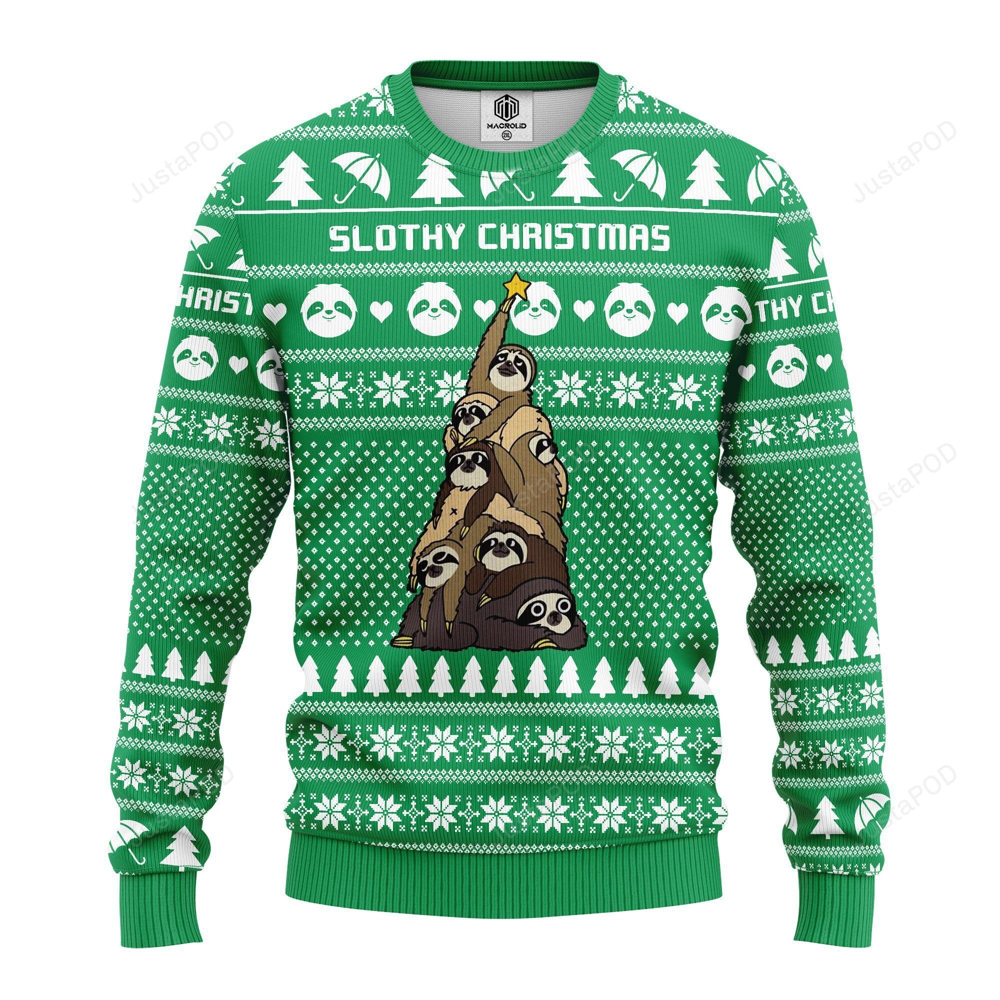 Sloth Tree Ugly Christmas Sweater Sloth Tree Ugly Christmas Sweater