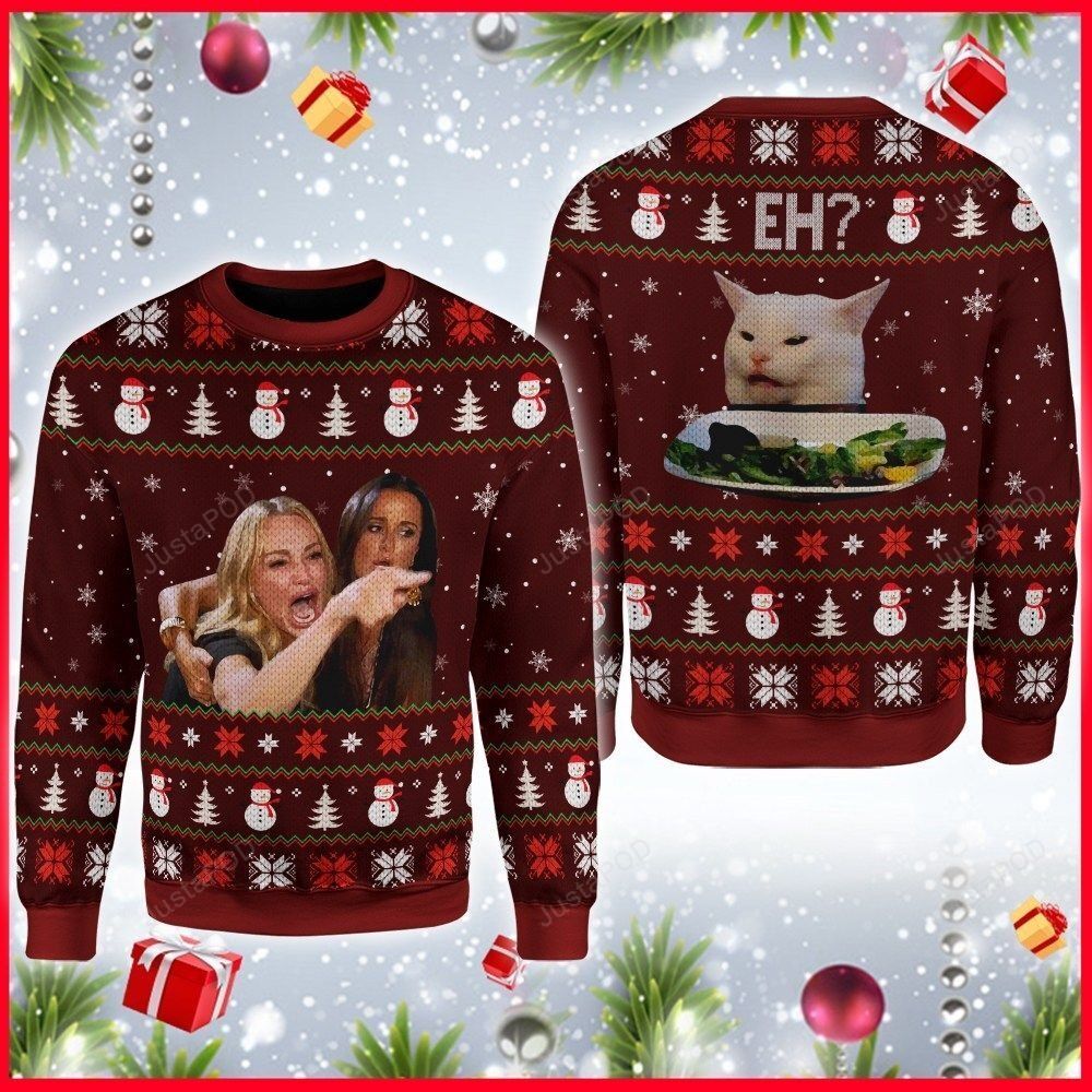 Smudge The Cat 3d Ugly Christmas Sweater Smudge The Cat 3d Ugly Christmas Sweater