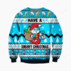 Smurfy Christmas Knitting Pattern 3d Print Ugly Sweater