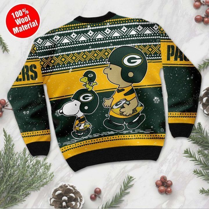 Snoopy And Charlie Brown Green Bay Packers Ugly Christmas Sweater Snoopy And Charlie Brown Green Bay Packers Ugly Christmas Sweater