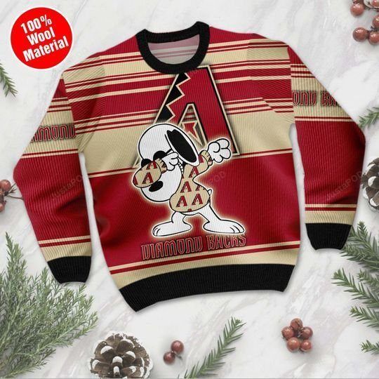 Snoopy Arizona Diamondbacks Ugly Christmas Sweater Snoopy Arizona Diamondbacks Ugly Christmas Sweater