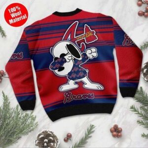 Snoopy Atlanta Braves Ugly Christmas Sweater