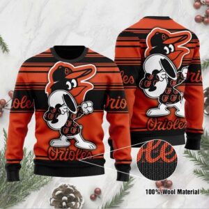 Snoopy Baltimore Orioles For Fans Ugly Christmas Sweater
