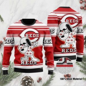 Snoopy Cincinnati Reds For Baseball For Fans Ugly Christmas Sweater