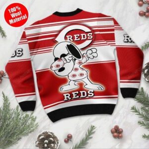 Snoopy Cincinnati Reds For Baseball Lover Ugly Christmas Sweater