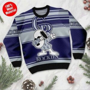 Snoopy Colorado Rockies Ugly Christmas Sweater