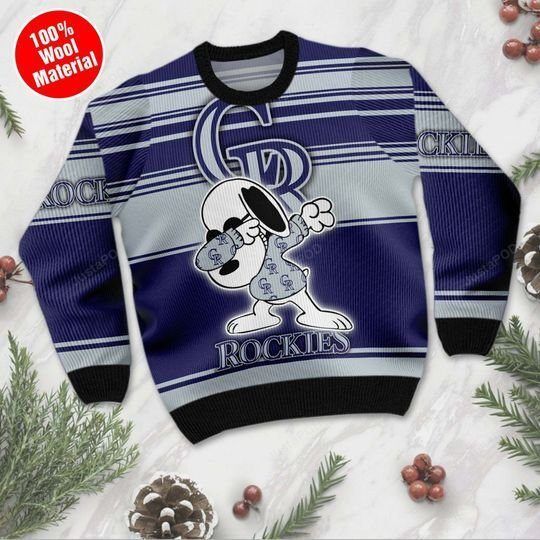 Snoopy Colorado Rockies Ugly Christmas Sweater Snoopy Colorado Rockies Ugly Christmas Sweater