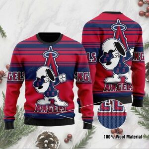 Snoopy Los Angeles Angels Ugly Christmas Sweater