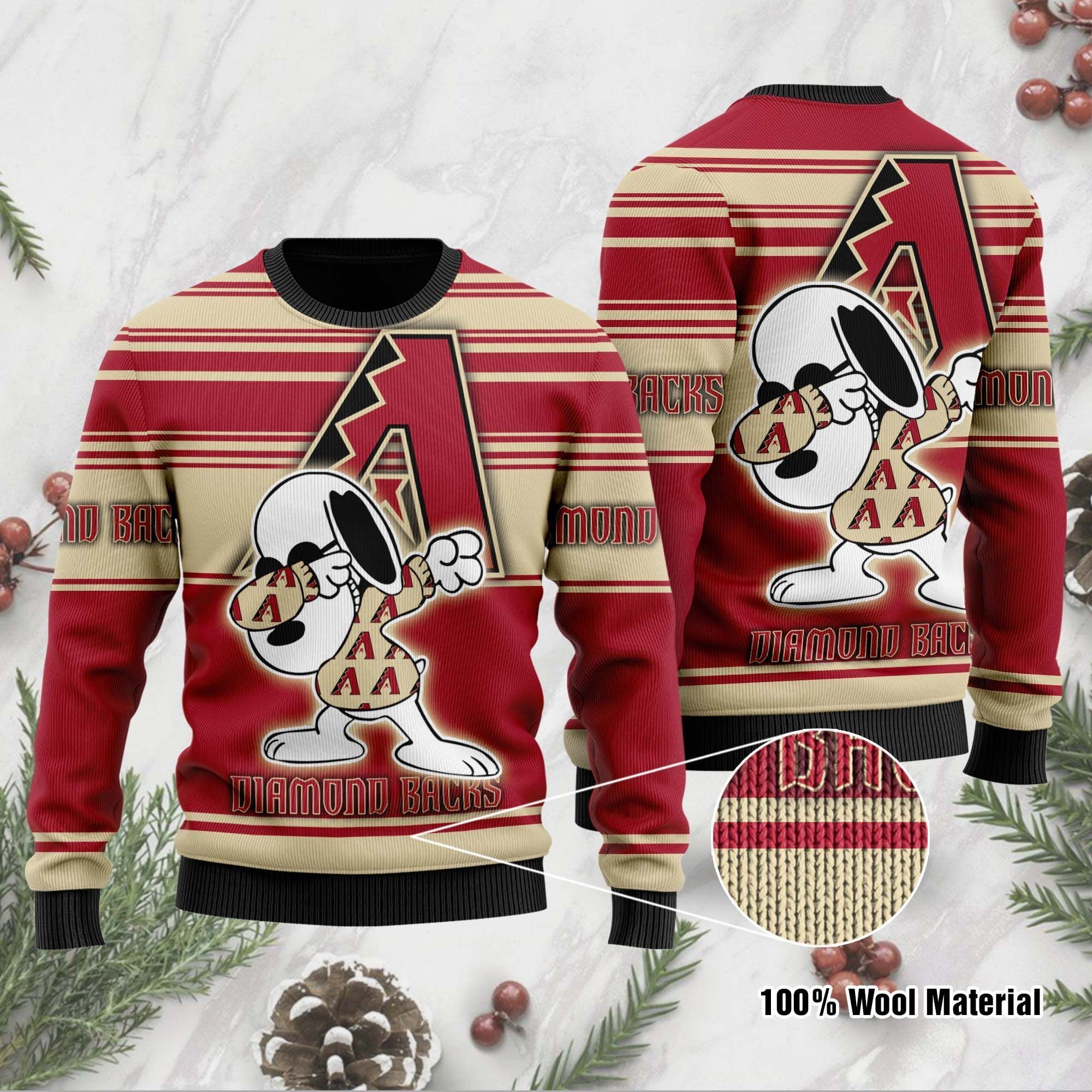 Snoopy Love Arizona Diamondbacks For Baseball-MLB FansSweater Ugly Christmas Sweater Snoopy Love Arizona Diamondbacks For Baseball-MLB FansSweater Ugly Christmas Sweater
