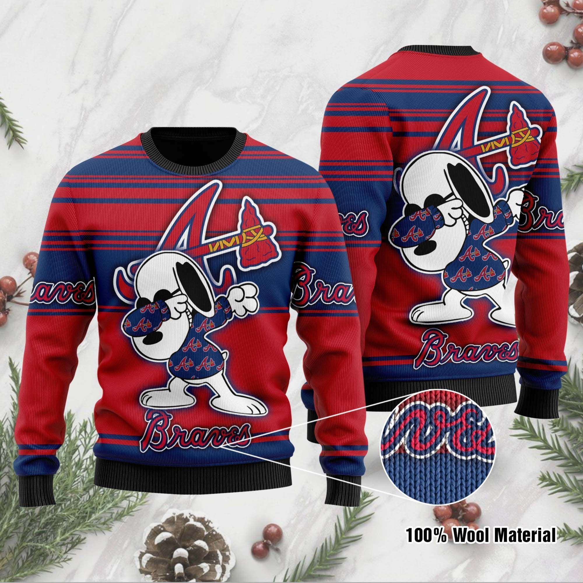 Snoopy Love Atlanta Braves For Baseball-MLB FansSweater Ugly Christmas Sweater Snoopy Love Atlanta Braves For Baseball-MLB FansSweater Ugly Christmas Sweater