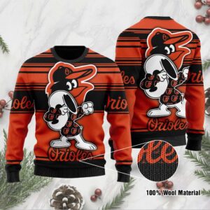 Snoopy Love Baltimore Orioles For Baseball-MLB FansSweater Ugly Christmas Sweater