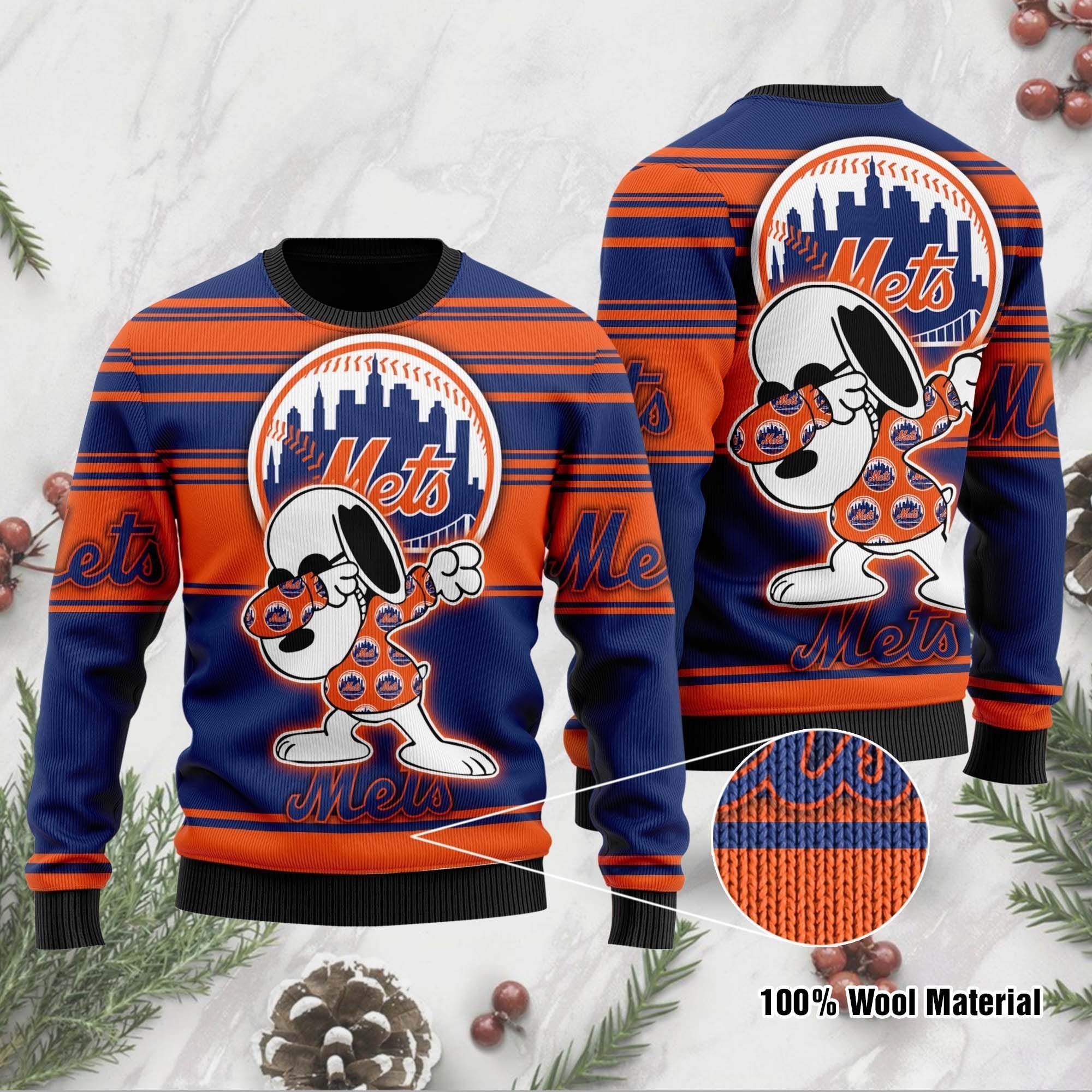 Snoopy Love New York Mets For Baseball-MLB FansSweater Ugly Christmas Sweater Snoopy Love New York Mets For Baseball-MLB FansSweater Ugly Christmas Sweater