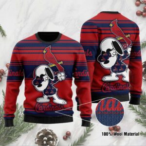 Snoopy Love St Louis Cardinals For Baseball-MLB FansSweater Ugly Christmas Sweater