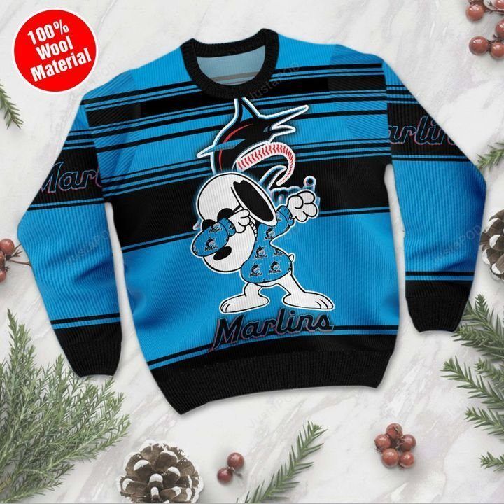 Snoopy Miami Marlins Ugly Christmas Sweater Snoopy Miami Marlins Ugly Christmas Sweater