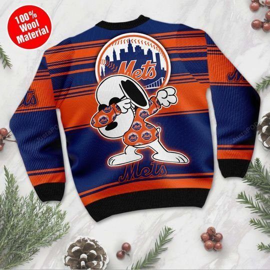 Snoopy New York Mets Ugly Christmas Sweater Snoopy New York Mets Ugly Christmas Sweater