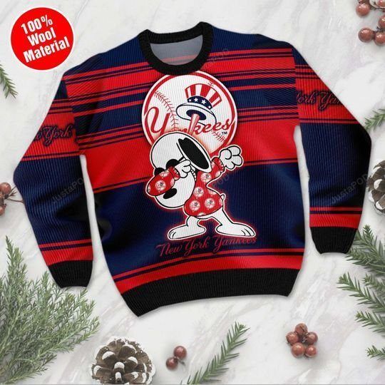 Snoopy New York Yankees Ugly Christmas Sweater Snoopy New York Yankees Ugly Christmas Sweater