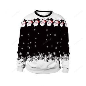 Snow And Santa Clause Ugly Christmas Sweater
