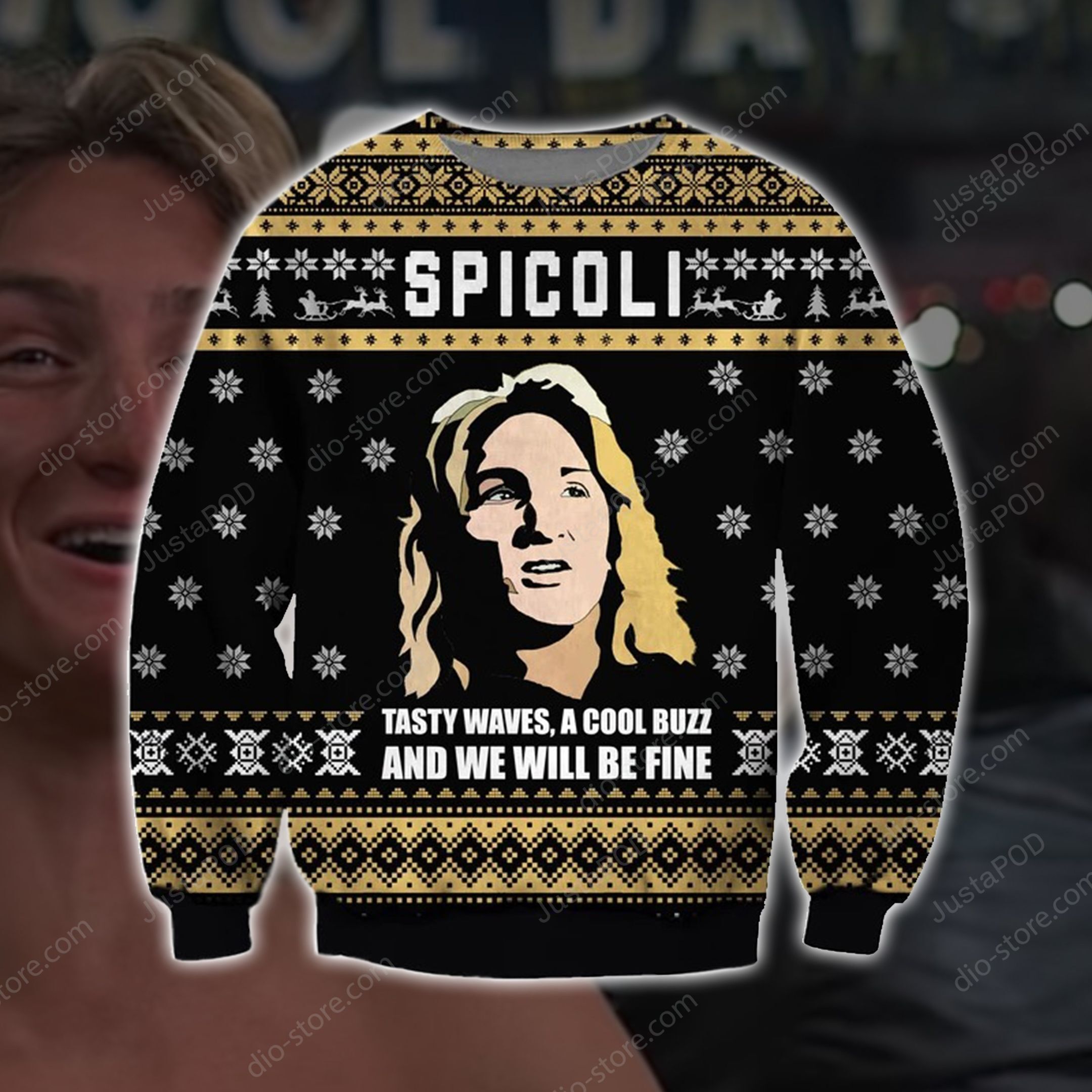 Spicoli Knitting Pattern 3d Print Ugly Christmas Sweater Spicoli Knitting Pattern 3d Print Ugly Christmas Sweater