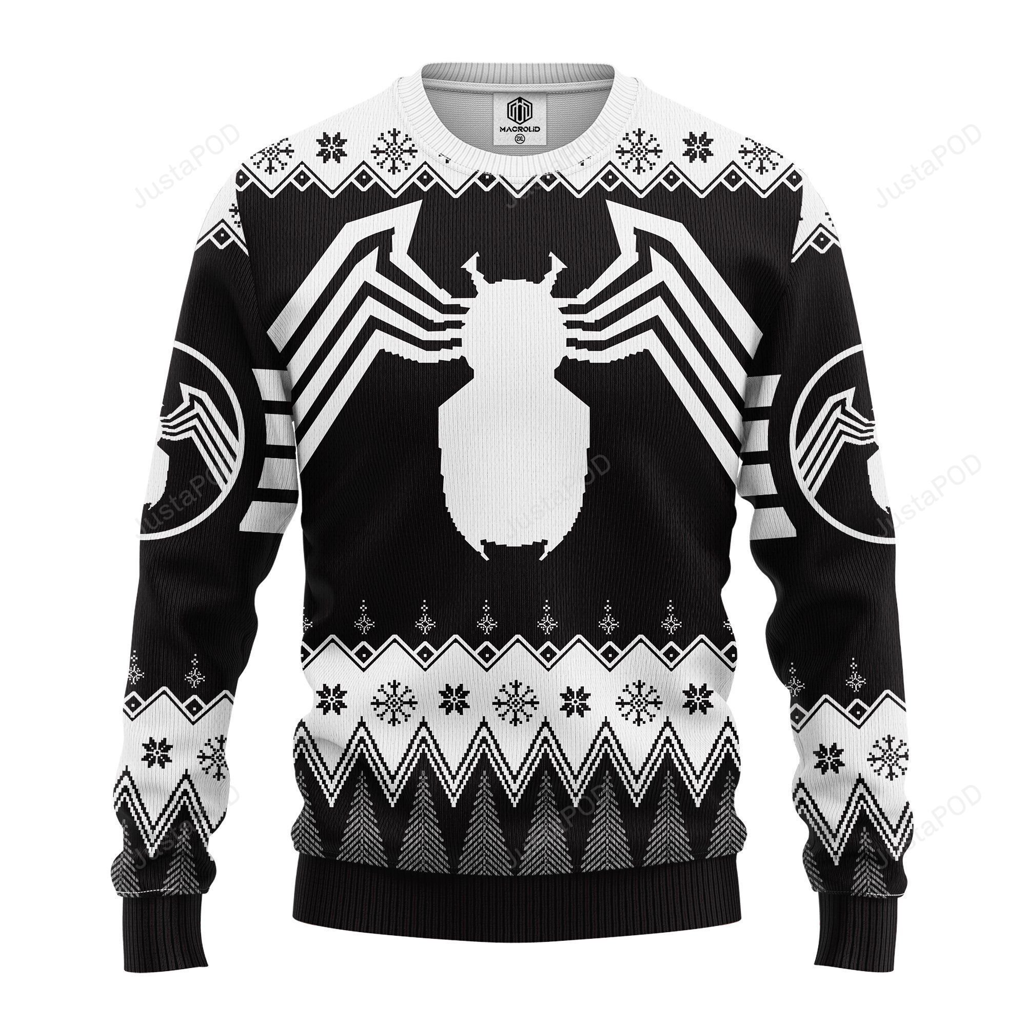 Spider Man Black Ugly Christmas Sweater Spider Man Black Ugly Christmas Sweater