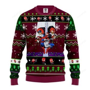 Spiderman Christmas Pattern For Spiderman Lovers Ugly Christmas Sweater