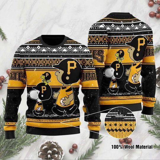 Sports Baseball Team Pittsburgh Pirates With Snoopy And Charlie For Baseball Fans Ugly Christmas Sweater Sports Baseball Team Pittsburgh Pirates With Snoopy And Charlie For Baseball Fans Ugly Christmas Sweater