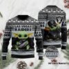 Sports Football Team Las Vegas Raiders With Cool Baby Yoda On The Back Ugly Christmas Sweater