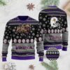 Sports Football Team Minnesota Vikings With Helmet On The Back For Ugly Christmas Sweater
