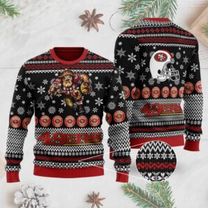 Sports Football Team San Francisco 49ers With Sourdough Sam The Mascot Ugly Christmas Sweater