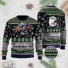 Sports Football Team Seattle Seahawks With Blitz The Mascot And Helmet Ugly Christmas Sweater