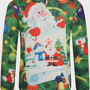 SSLR Family Funny Santa Claus Crewneck Ugly Christmas Sweater