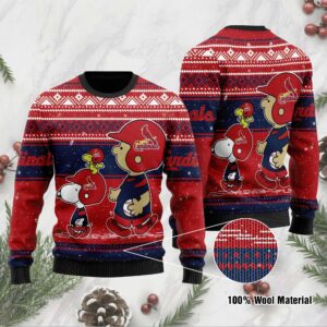 St Louis Cardinals Charlie Brown Snoopy Wear Football Jersey Ugly Christmas Sweater