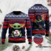 St Louis Cardinals Grogu Baby Yoda Hug Logo Ugly Christmas Sweater