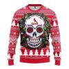 St. Louis Cardinals Skull Flower Ugly Christmas Sweater